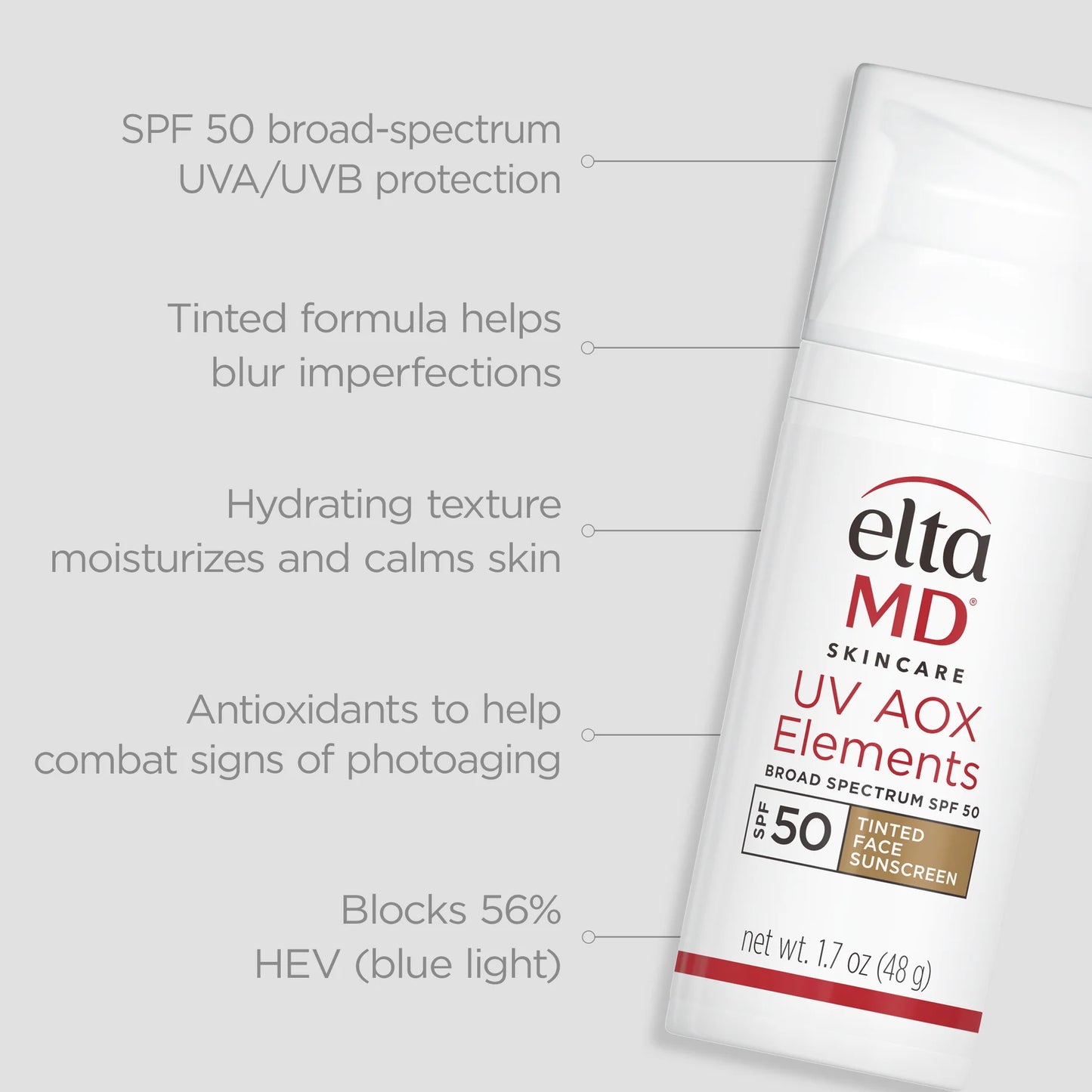 EltaMD UV AOX Elements Broad-Spectrum SPF 50 - Tinted